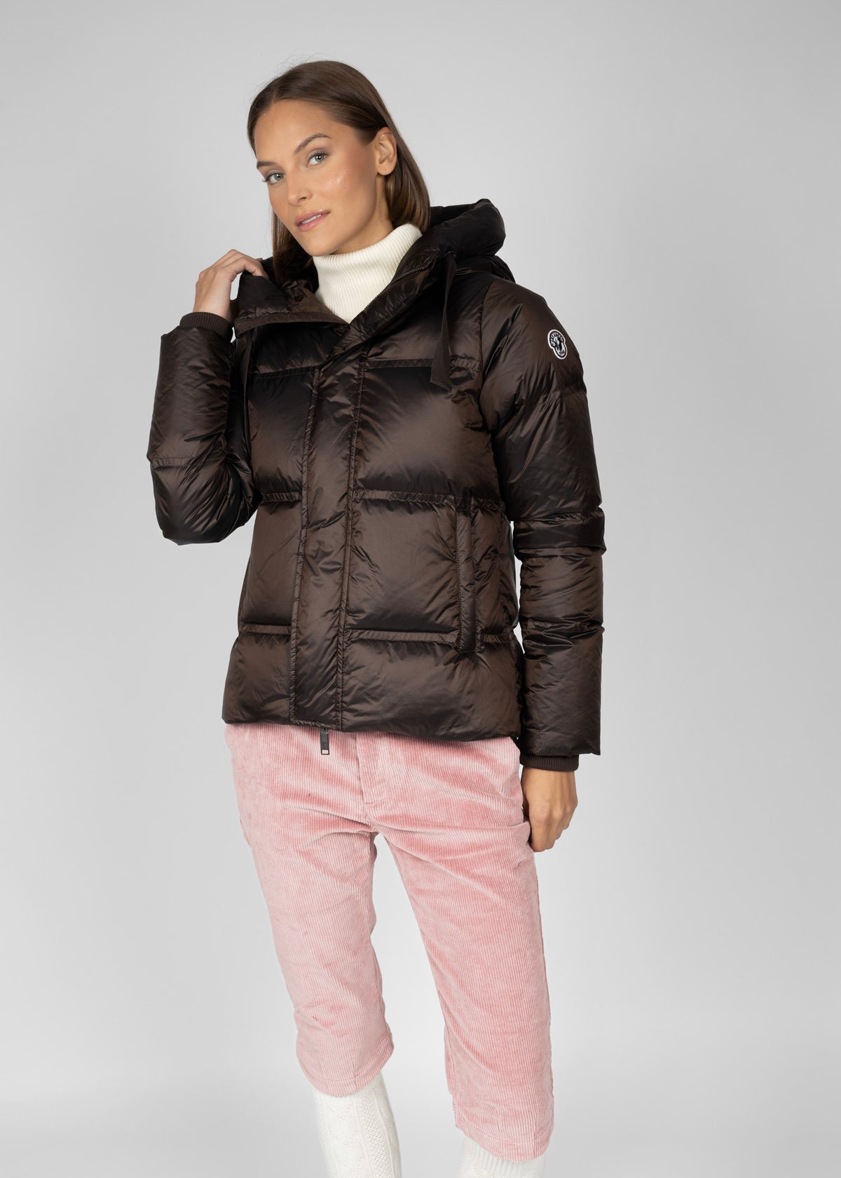 Kristine down jacket W dark brown