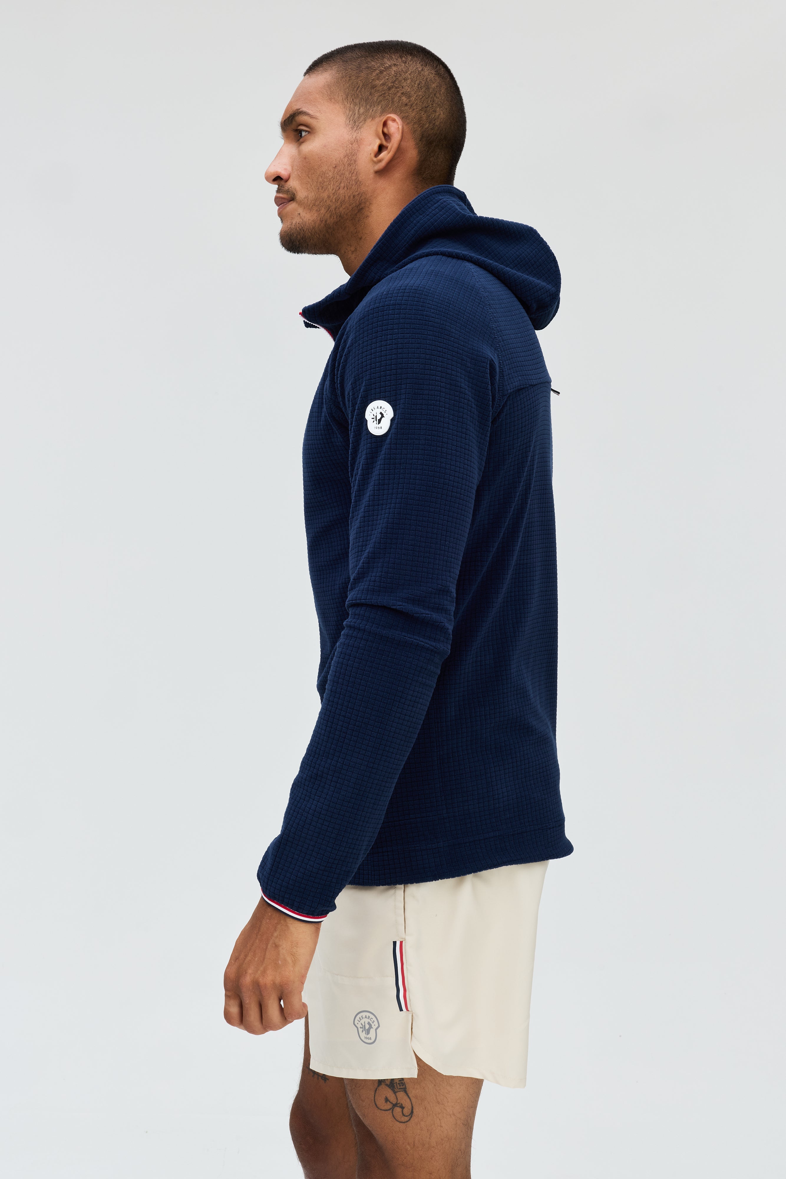 Chase fleece grid hoody M
