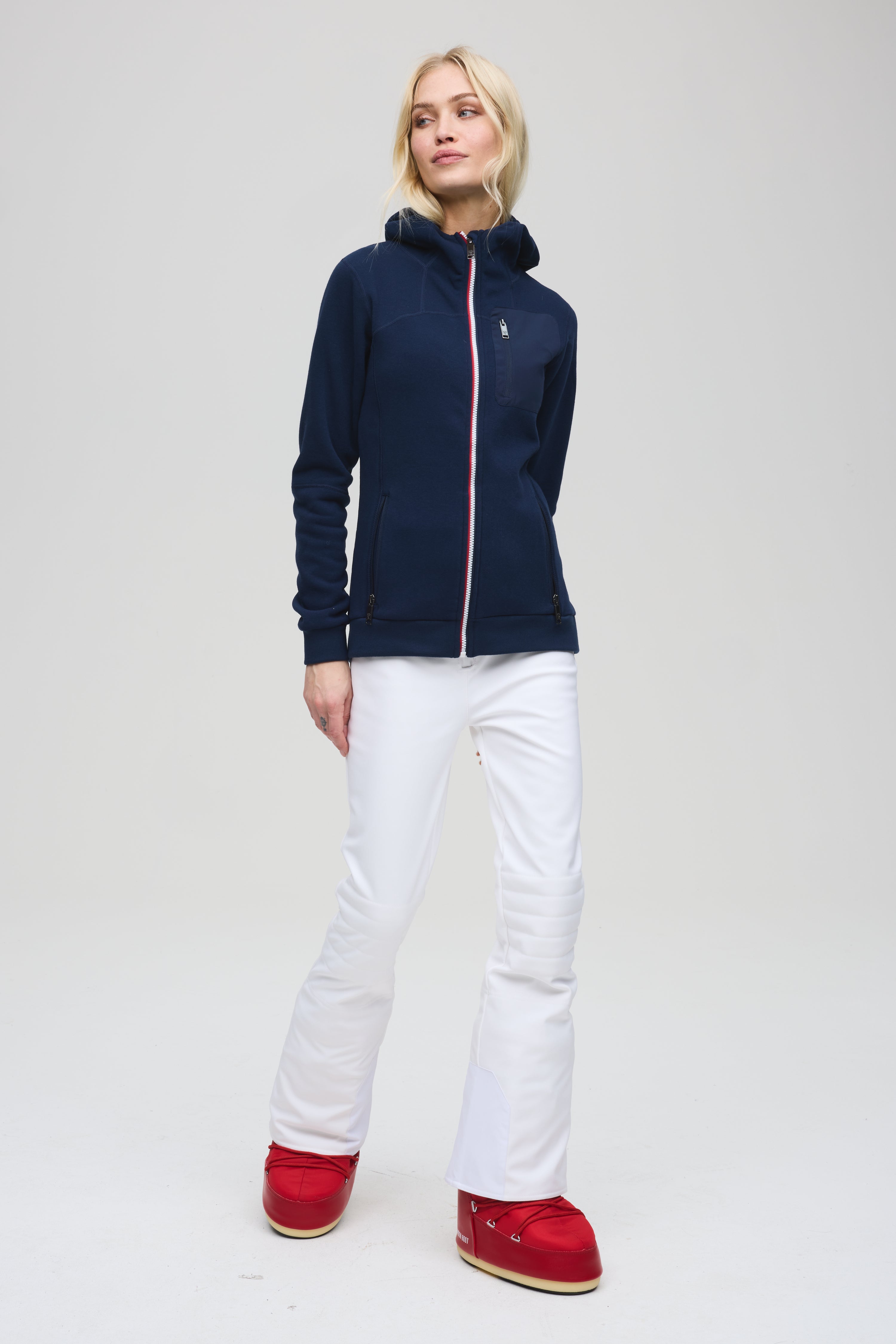 Geneva fleece zip hood W