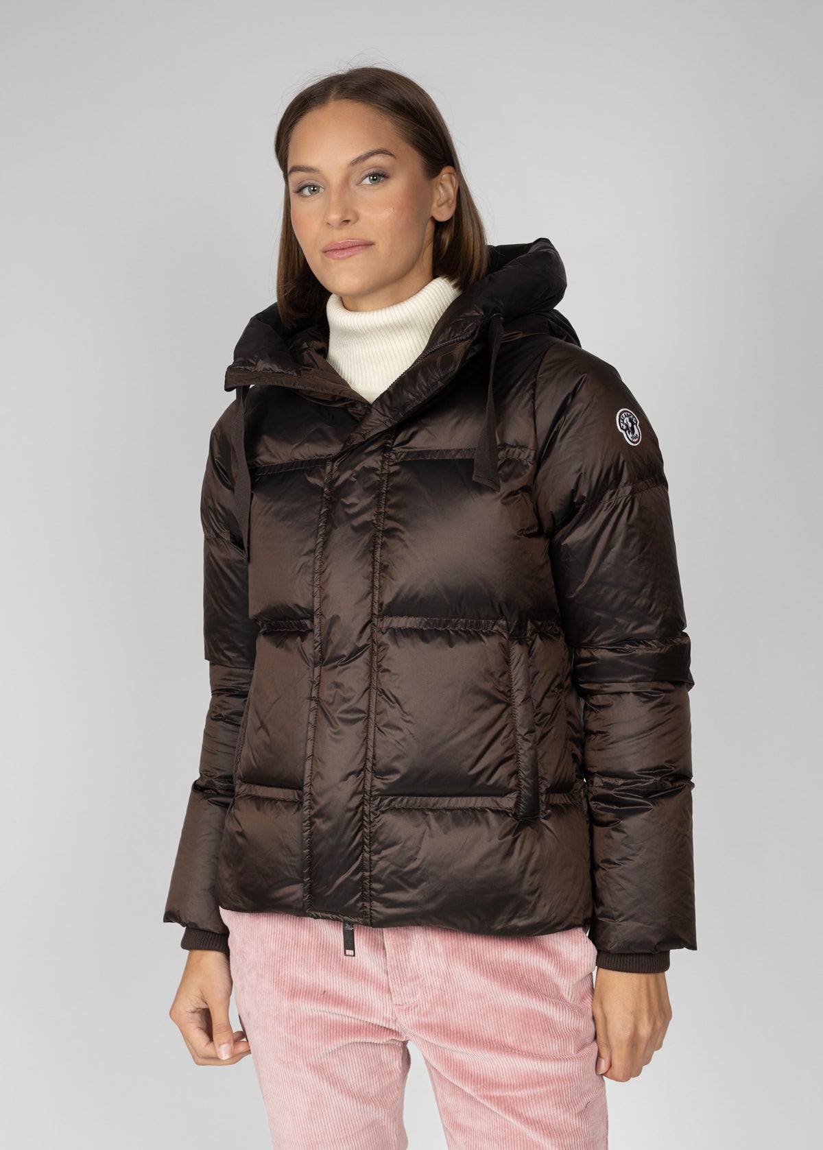 Kristine down jacket W dark brown
