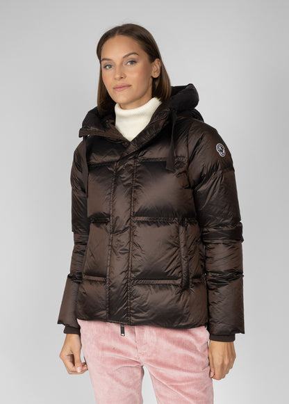 Kristine down jacket W dark brown