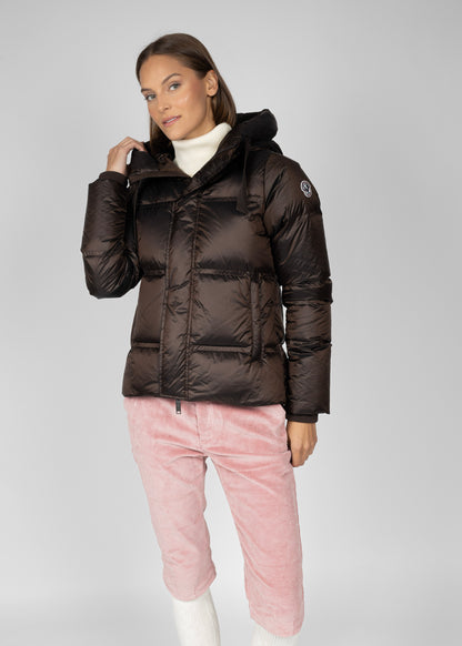 Kristine down jacket W dark brown