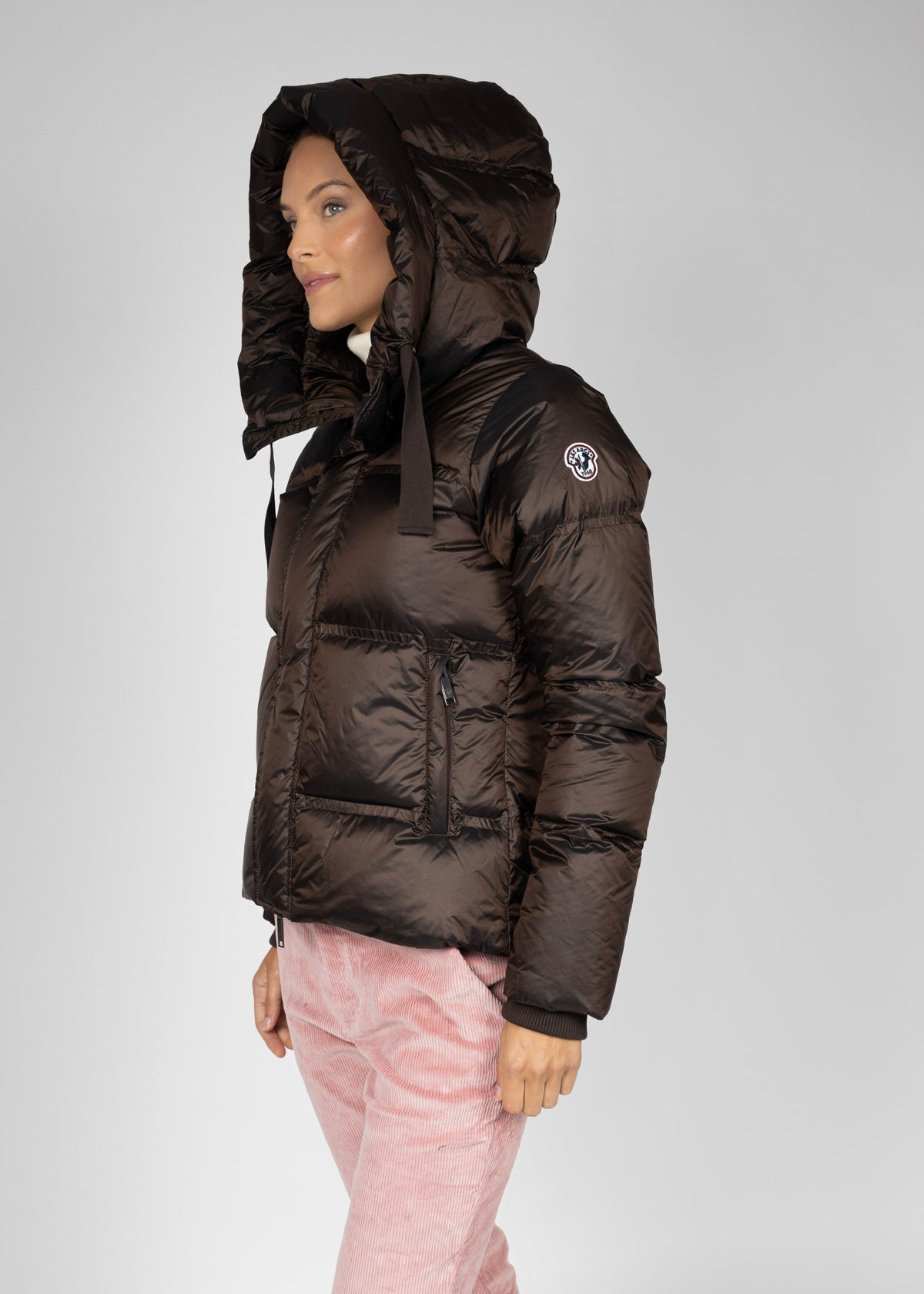 Kristine down jacket W dark brown