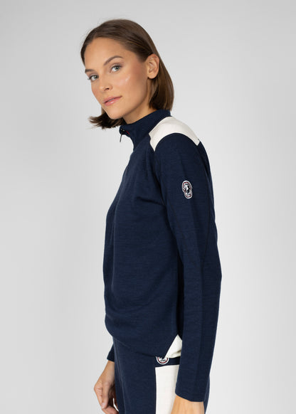 Indre wool zipneck W