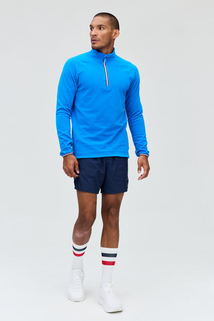 Chase fleece grid zip neck M