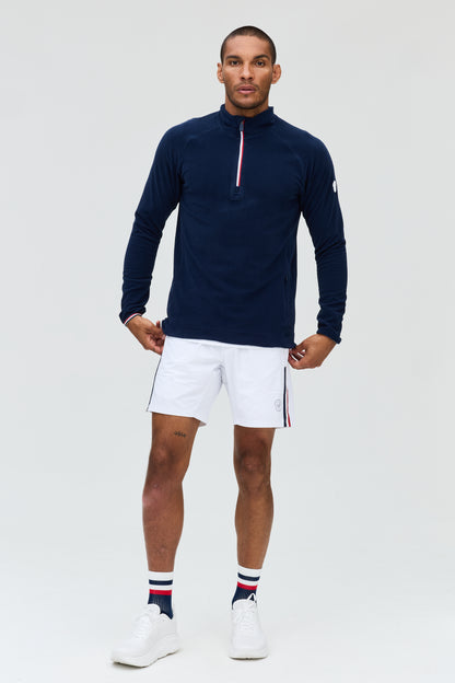 Chase fleece grid zip neck M