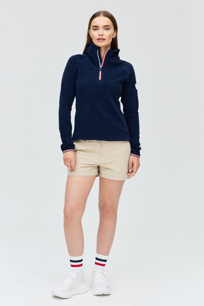 Cherie fleece grid hoody W