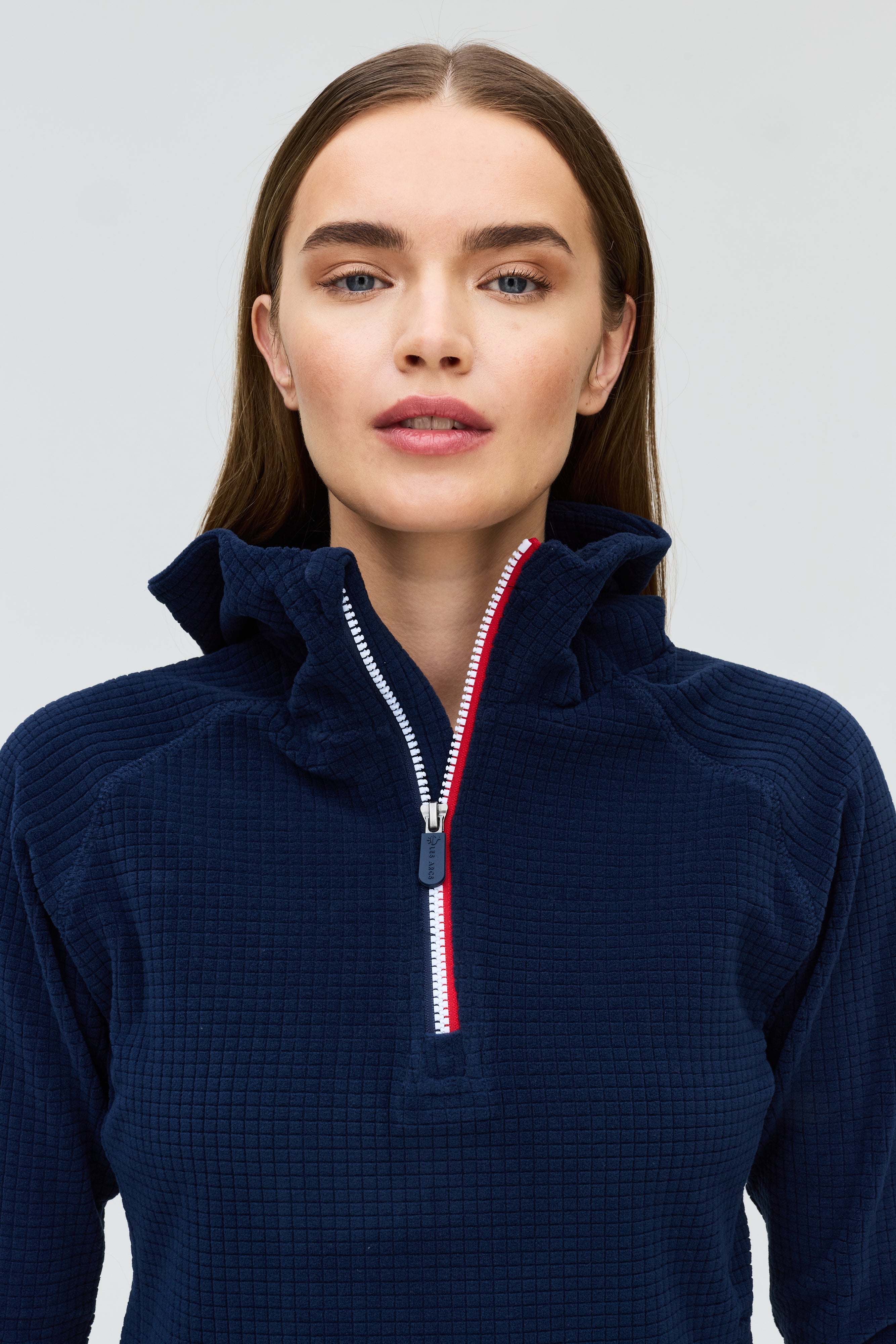 Cherie fleece grid hoody W