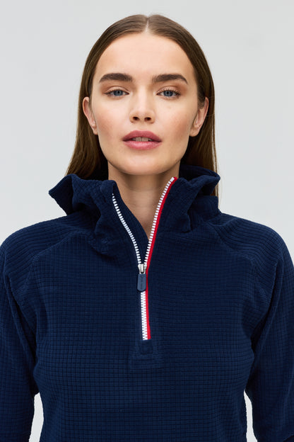 Cherie fleece grid hoody W