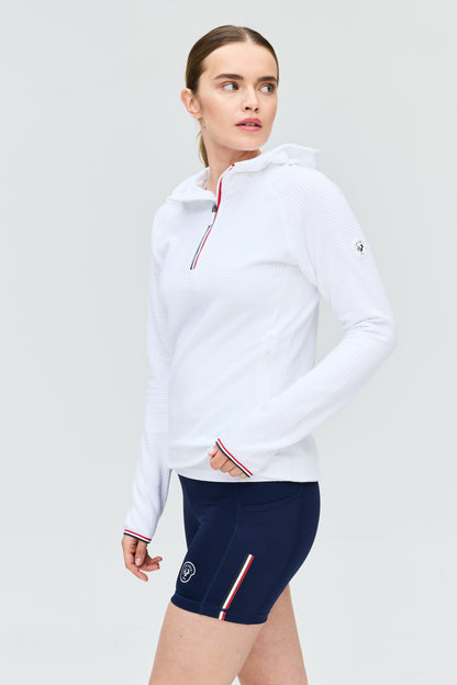 Cherie fleece grid hoody W