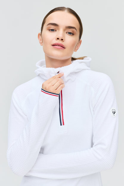 Cherie fleece grid hoody W