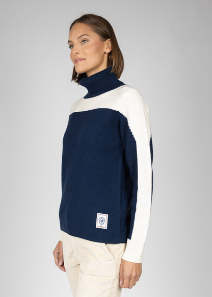 Odette roll neck W navy