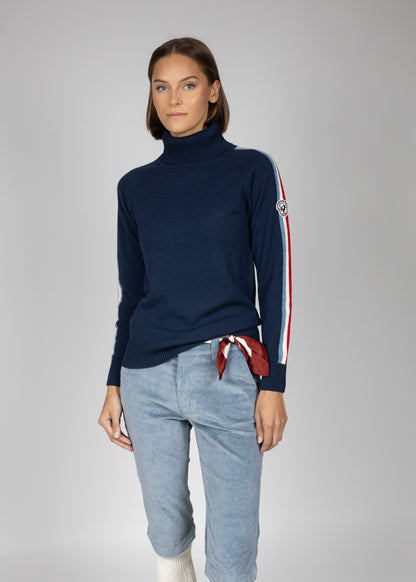 Aline roll neck W navy