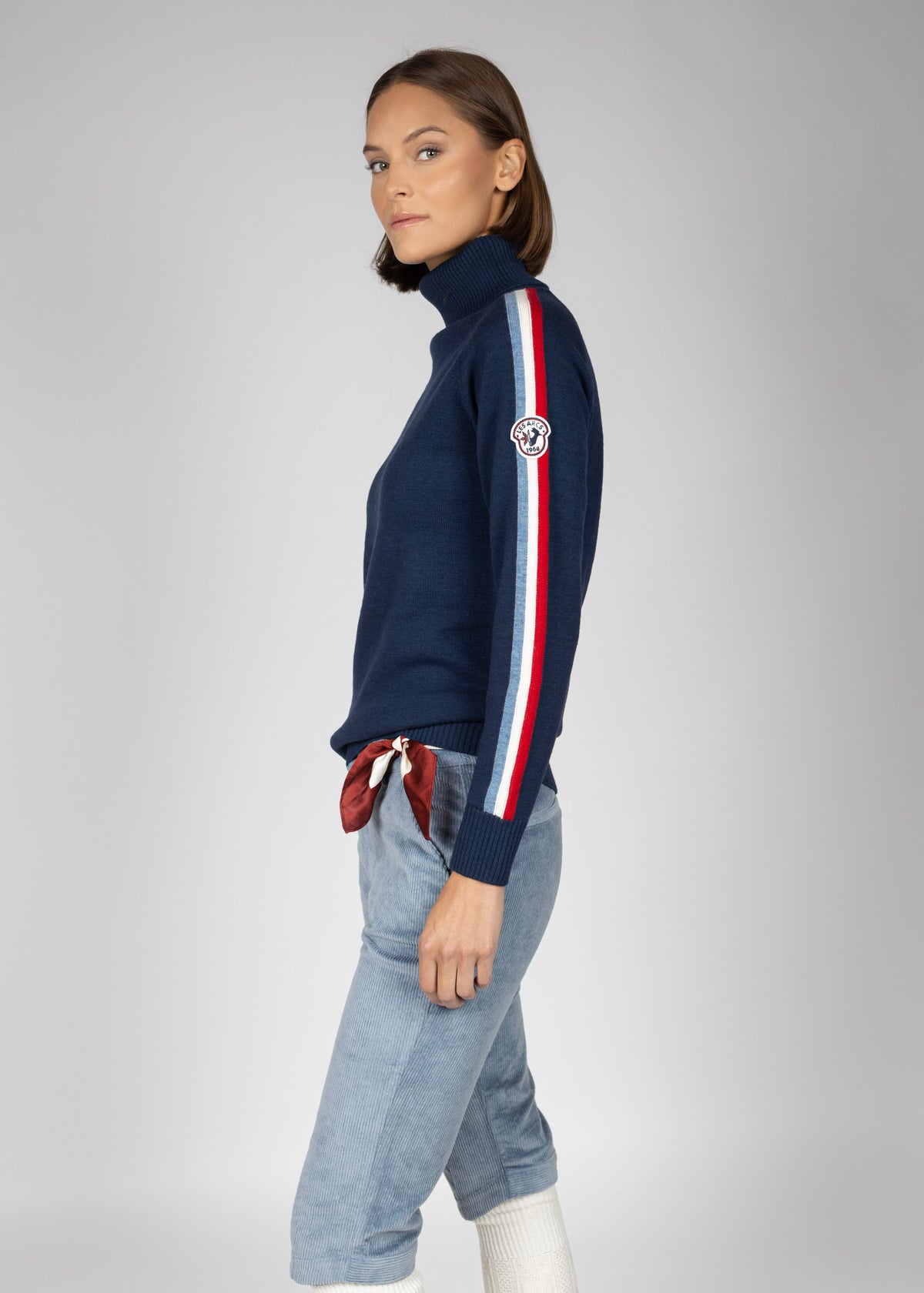 Aline roll neck W navy