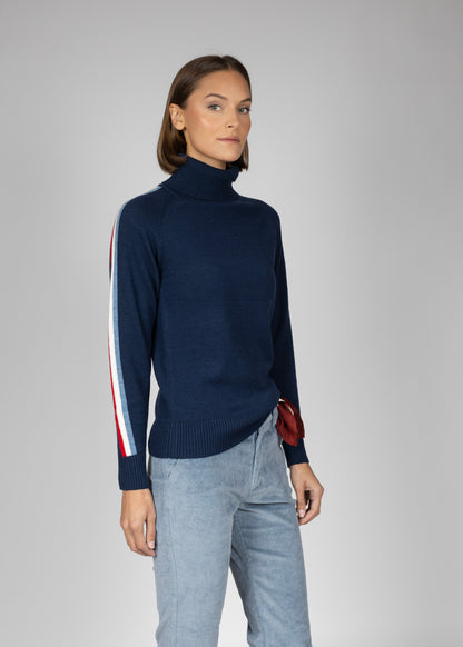 Aline roll neck W navy