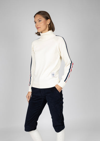 Aline roll neck W white
